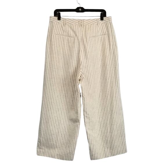 Rag & Bone NWT Women's Natural Stripe Ivy Stripe Culotte Wide Leg Pants Size 12 - Picture 3 of 11